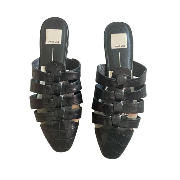 Dolce Vita Shoes - Dolce Vita Noir Hollie Croc Mules Size 7